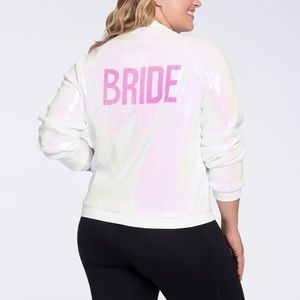 Gorgeous Hayley Paige hologram sequin Bride jacket